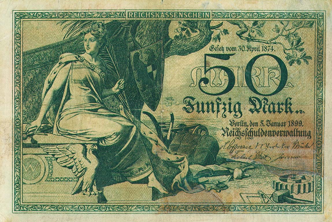 Back of Germany p7: 50 Mark from 1899