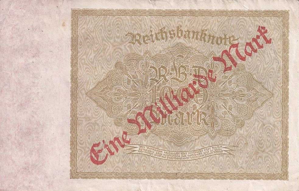 Back of Germany p82b: 1000 Mark from 1922