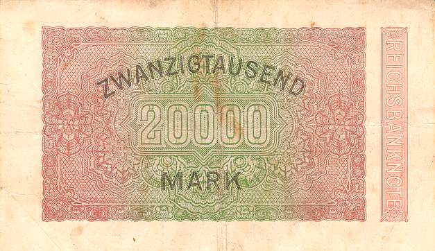 Back of Germany p85b: 20000 Mark from 1923