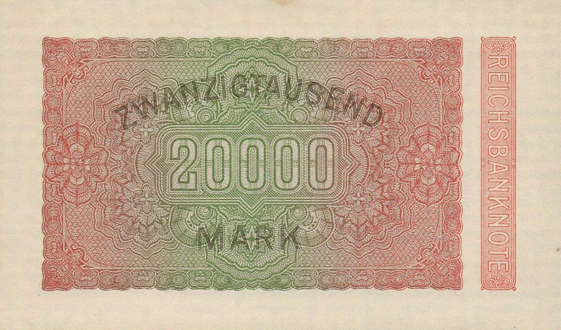 Back of Germany p85e: 20000 Mark from 1923