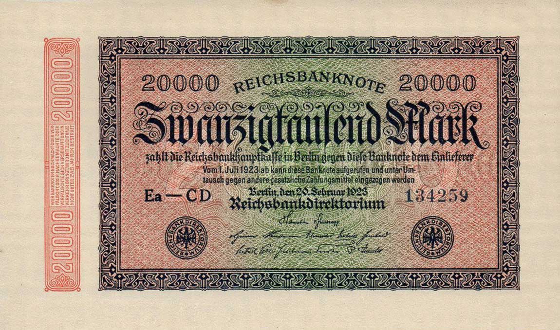 Front of Germany p85e: 20000 Mark from 1923