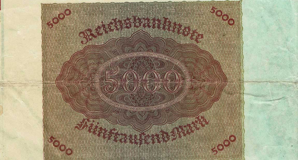 Back of Germany p87: 5000 Mark from 1923