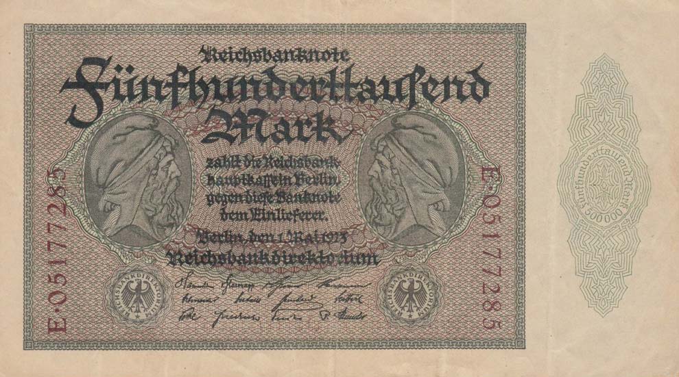 Front of Germany p88a: 500000 Mark from 1923