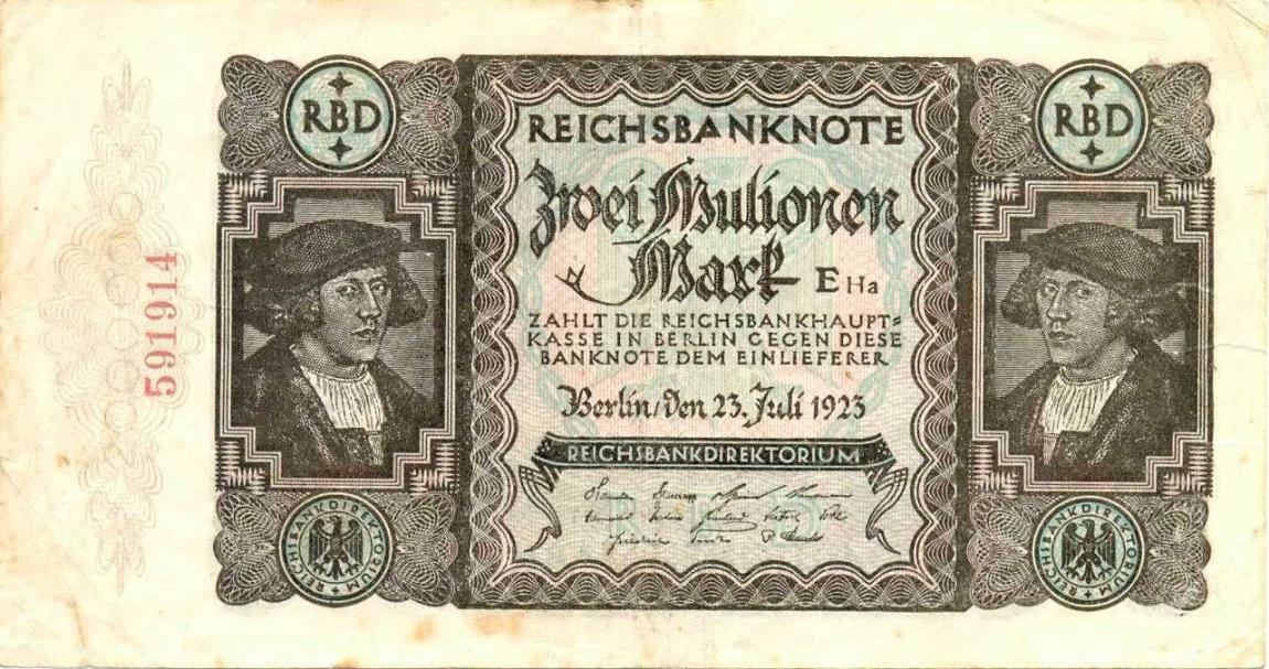 Front of Germany p89b: 2000000 Mark from 1923