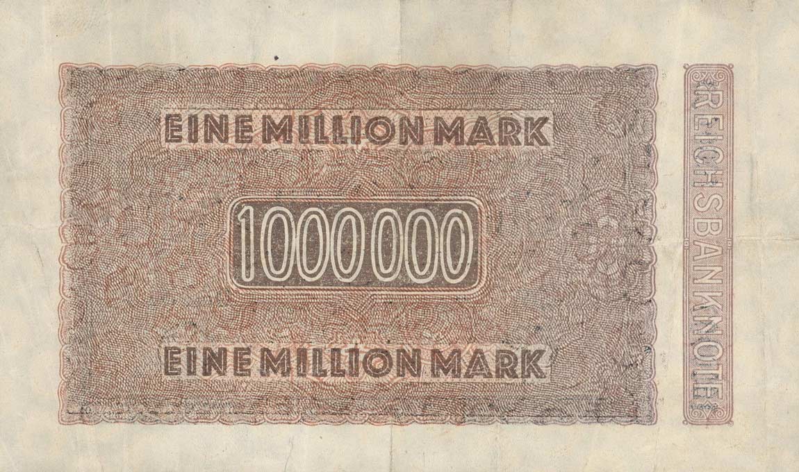 Back of Germany p93: 1000000 Mark from 1923