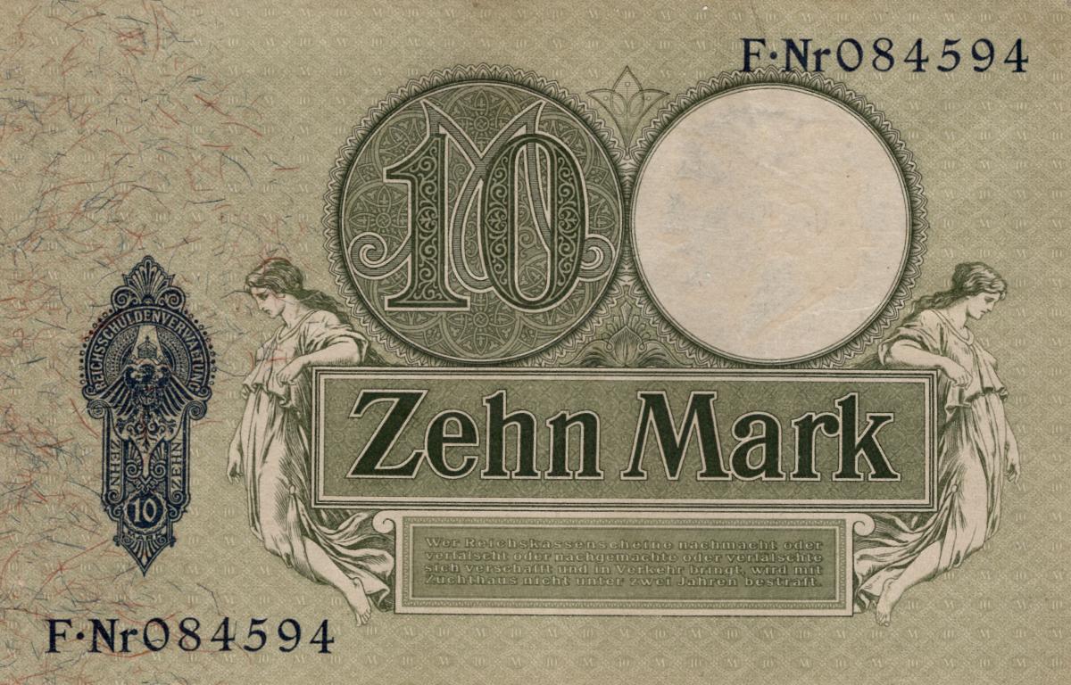 Back of Germany p9a: 10 Mark from 1906