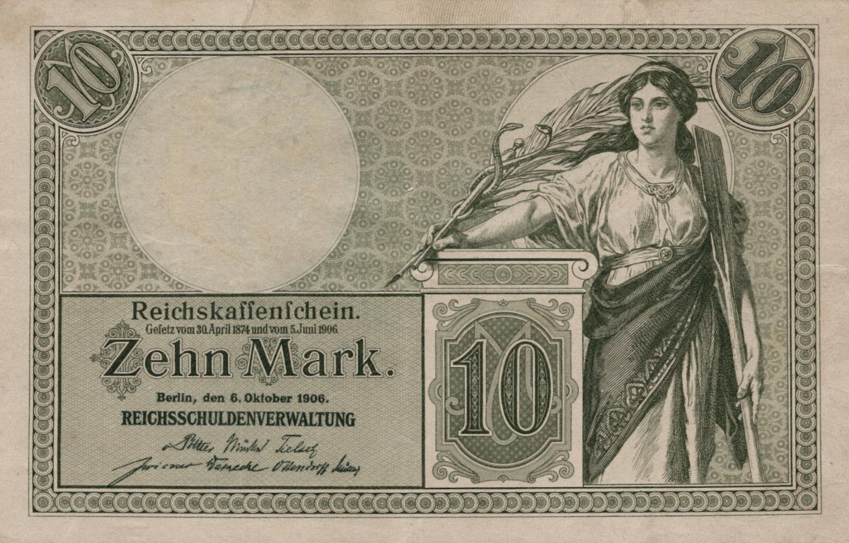 Front of Germany p9a: 10 Mark from 1906