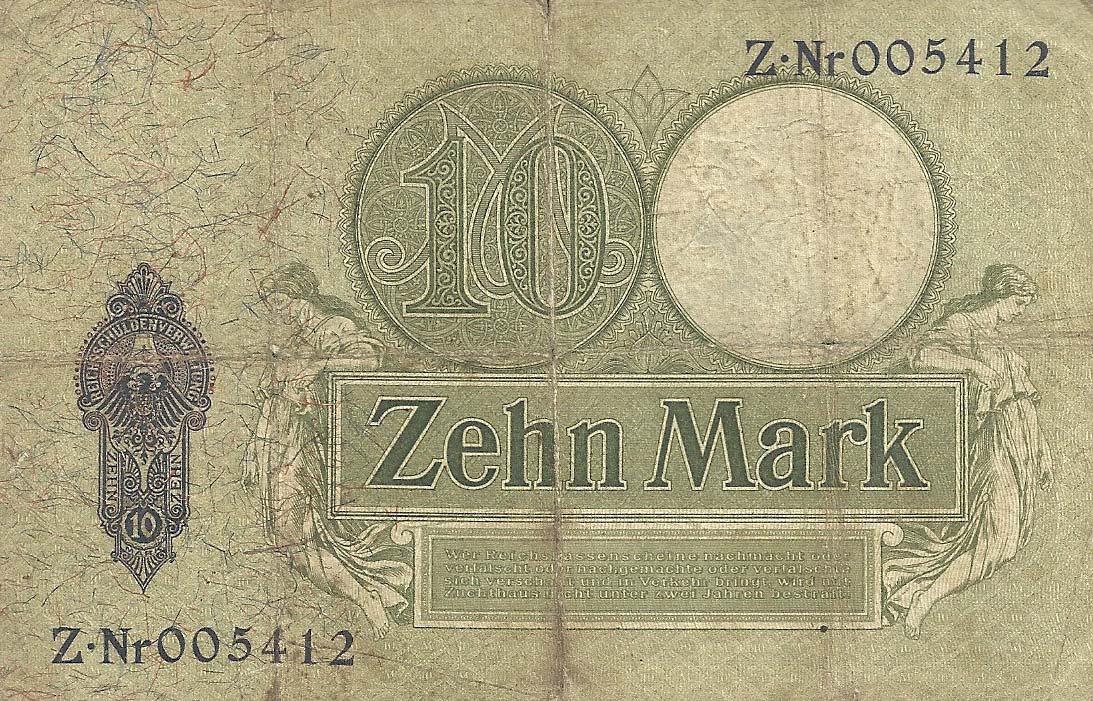 Back of Germany p9a: 10 Mark from 1906
