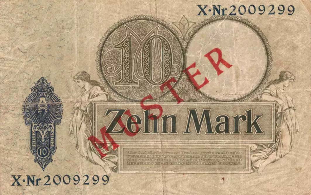 Back of Germany p9s: 10 Mark from 1906