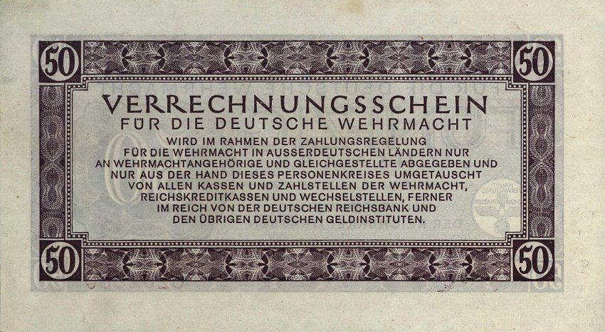 Back of Germany pM41: 50 Reichsmark from 1944