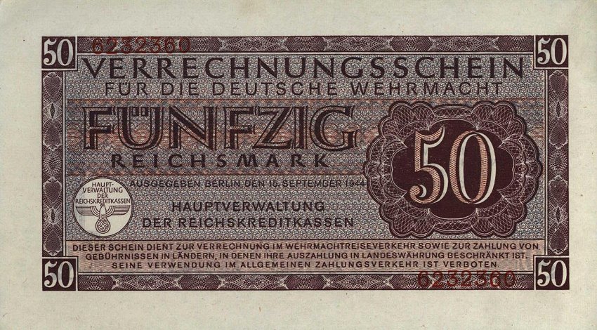 Front of Germany pM41: 50 Reichsmark from 1944