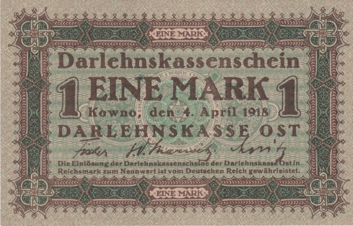 Front of Germany pR128: 1 Mark from 1918