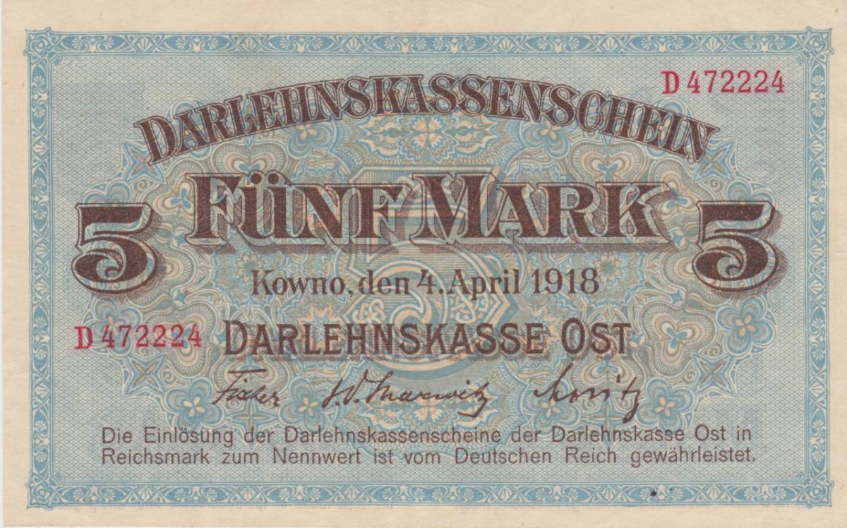 Front of Germany pR130: 5 Mark from 1918