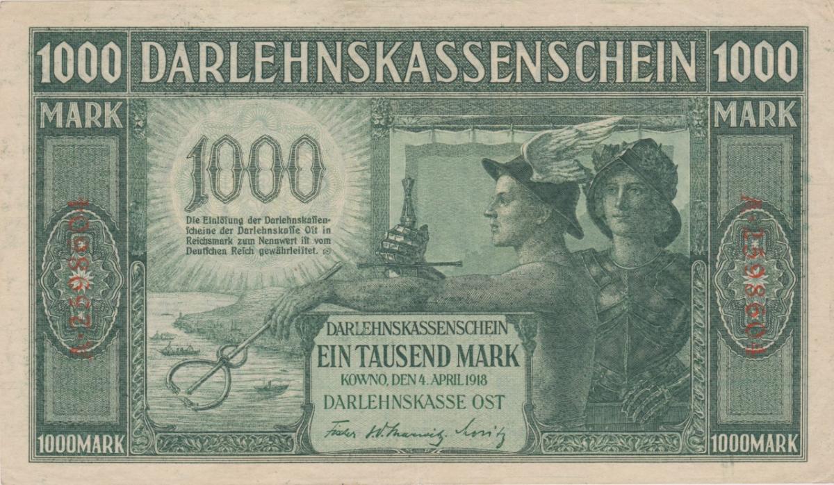 Front of Germany pR134b: 1000 Mark from 1918