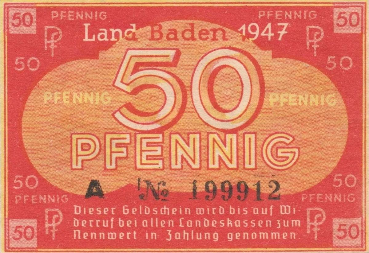 Front of Germany pS1003: 50 Pfennig from 1947