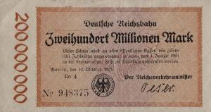 pS1018 from Germany: 200000000 Mark from 1923