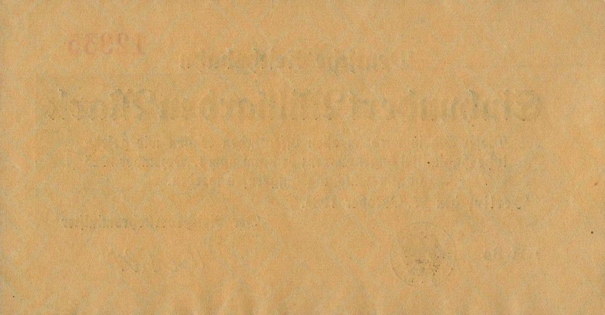 Back of Germany pS1024: 100000000000 Mark from 1923