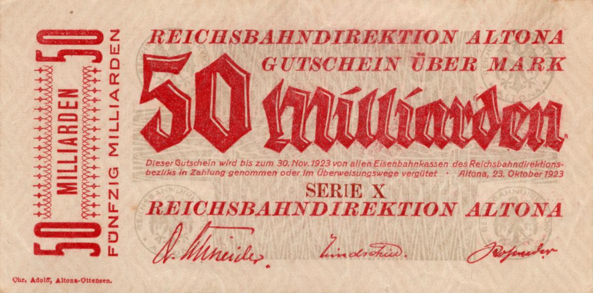 Front of Germany pS1122b: 50000000000 Mark from 1923