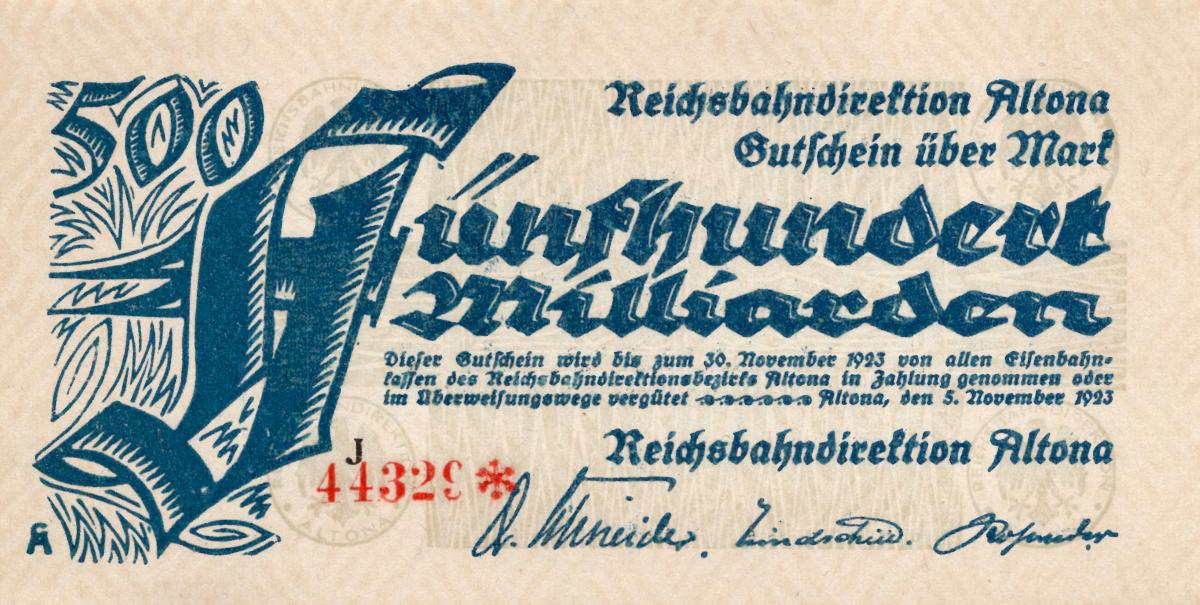 Front of Germany pS1124: 500000000000 Mark from 1923