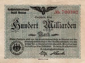pS1140 from Germany: 100000000000 Mark from 1923