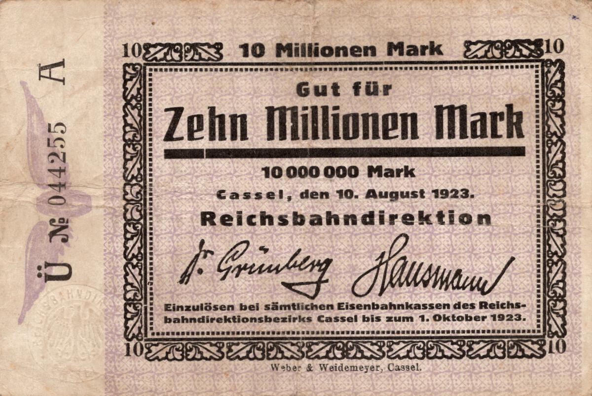 Front of Germany pS1162: 10000000 Mark from 1923