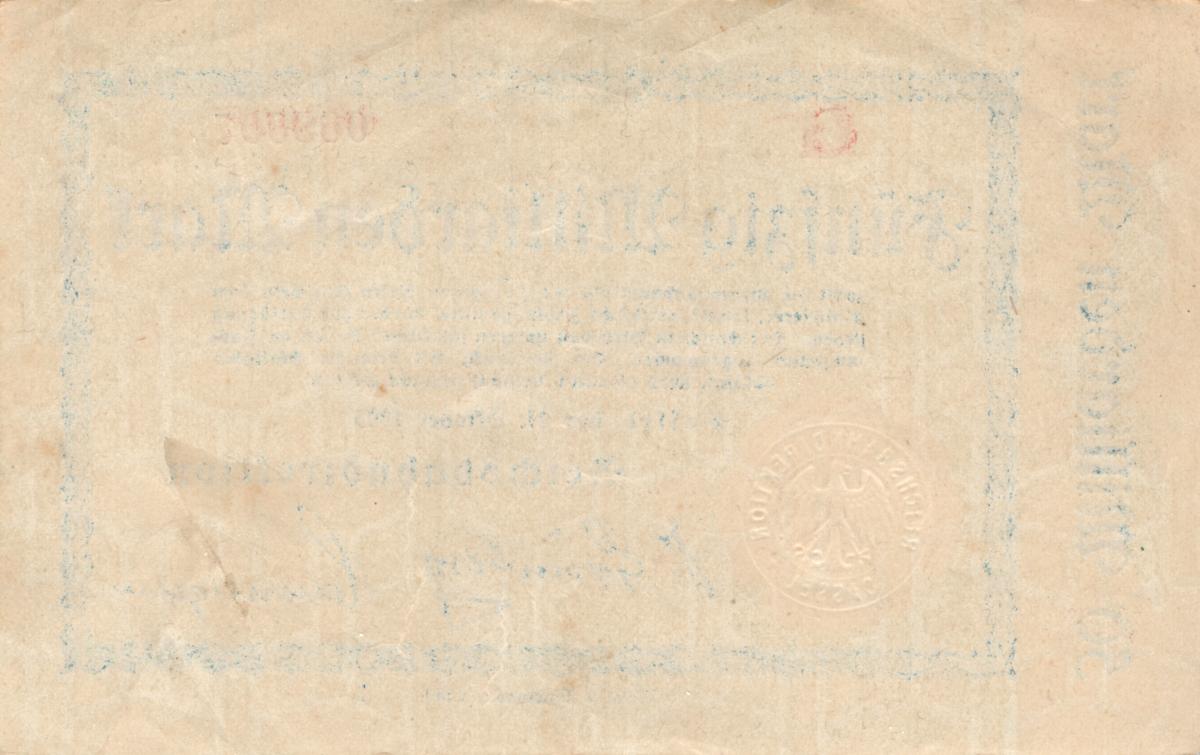 Back of Germany pS1165: 50000000000 Mark from 1923