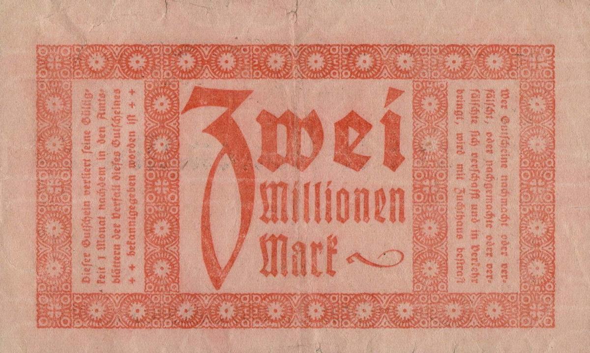 Back of Germany pS1173: 2000000 Mark from 1923