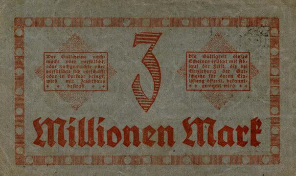 Back of Germany pS1175: 3000000 Mark from 1923