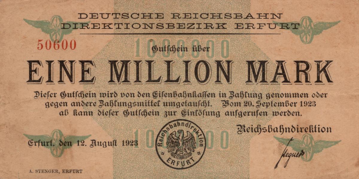 Front of Germany pS1201: 1000000 Mark from 1923