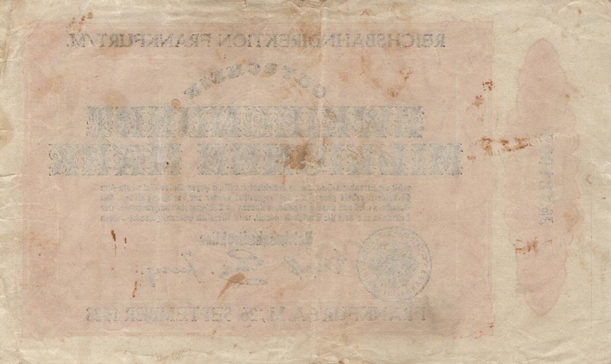 Back of Germany pS1221: 200000000 Mark from 1923