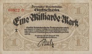 pS1271 from Germany: 1000000000 Mark from 1923