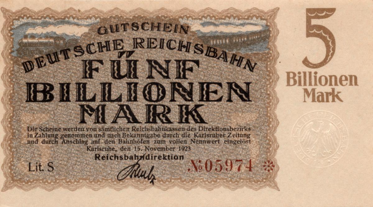 Front of Germany pS1279: 50000000000000 Mark from 1923