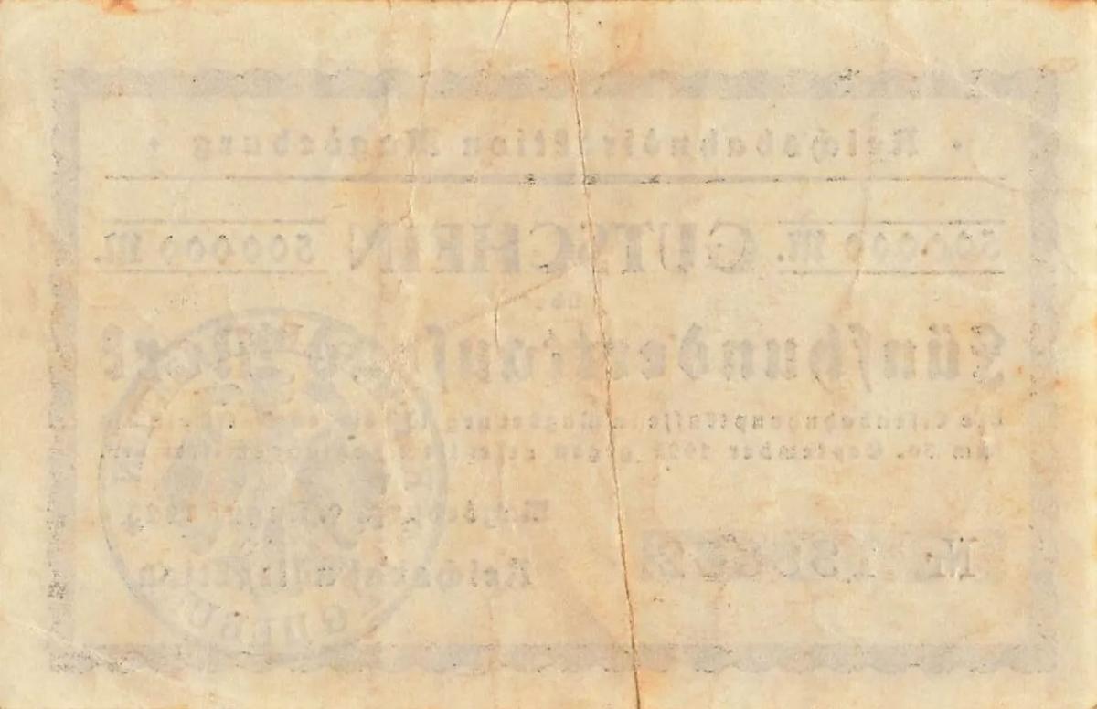 Back of Germany pS1311: 500000 Mark from 1923