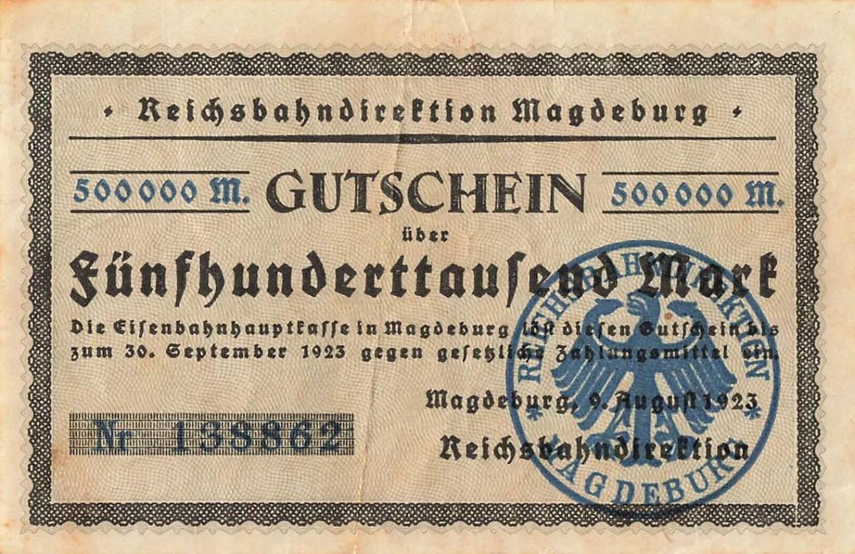 Front of Germany pS1311: 500000 Mark from 1923