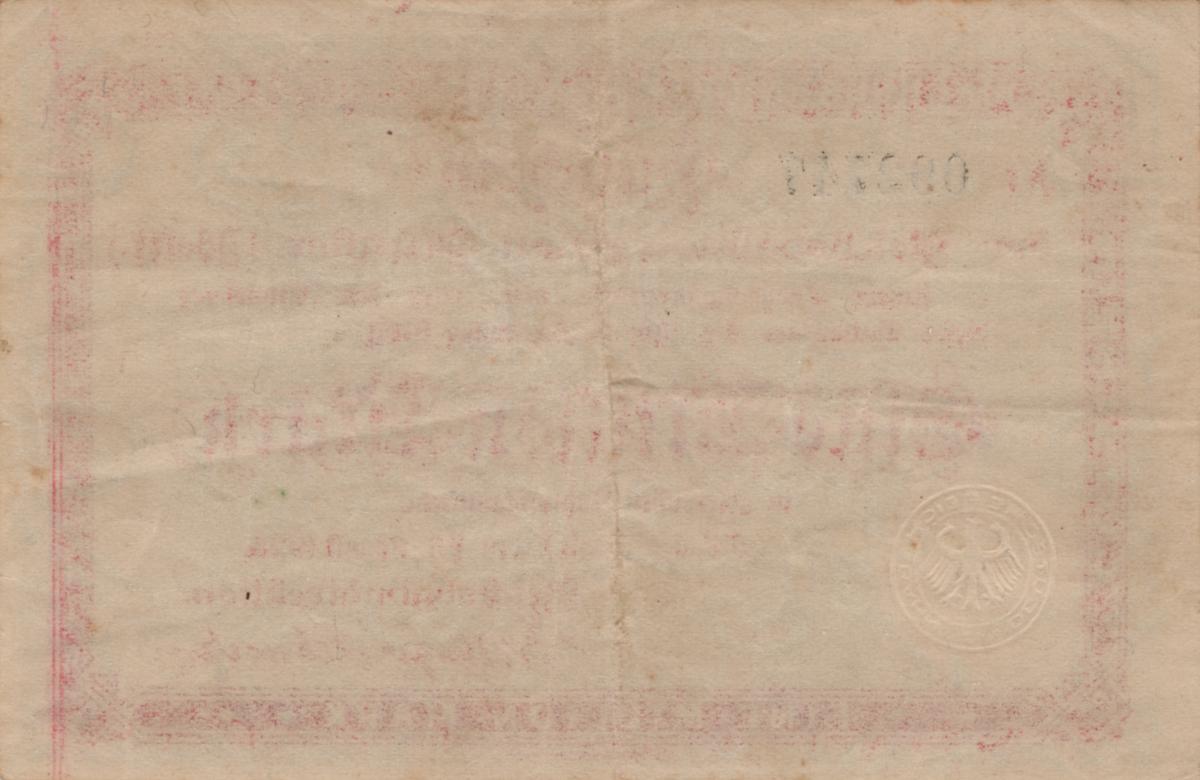 Back of Germany pS1323A: 1000000 Mark from 1923