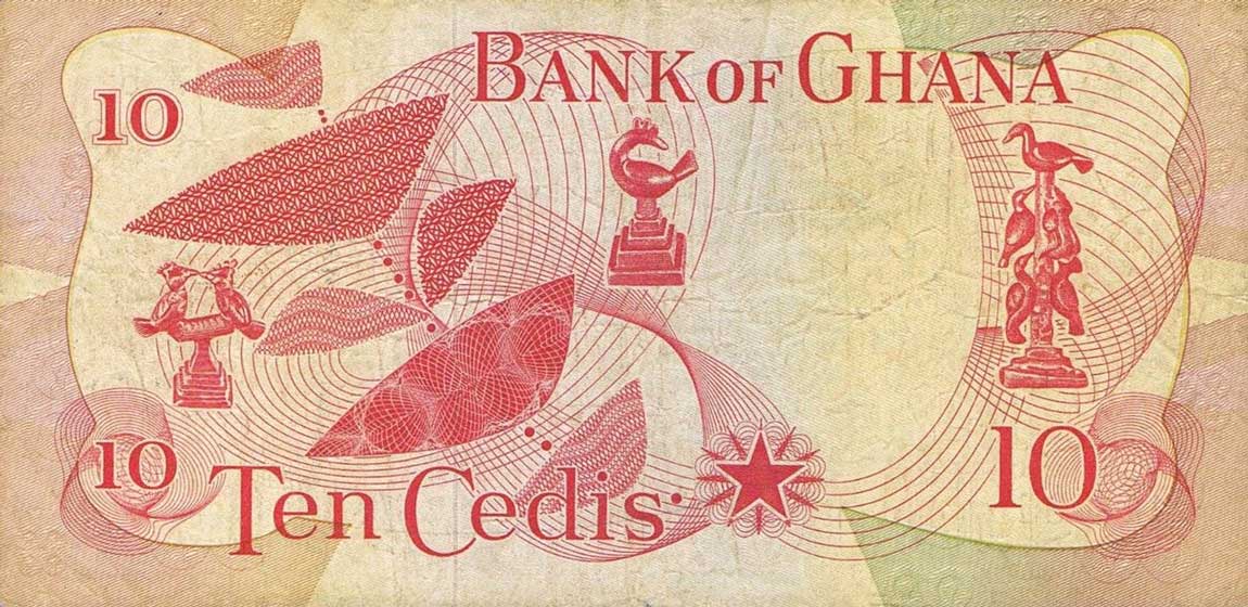 Back of Ghana p12a: 10 Cedis from 1967