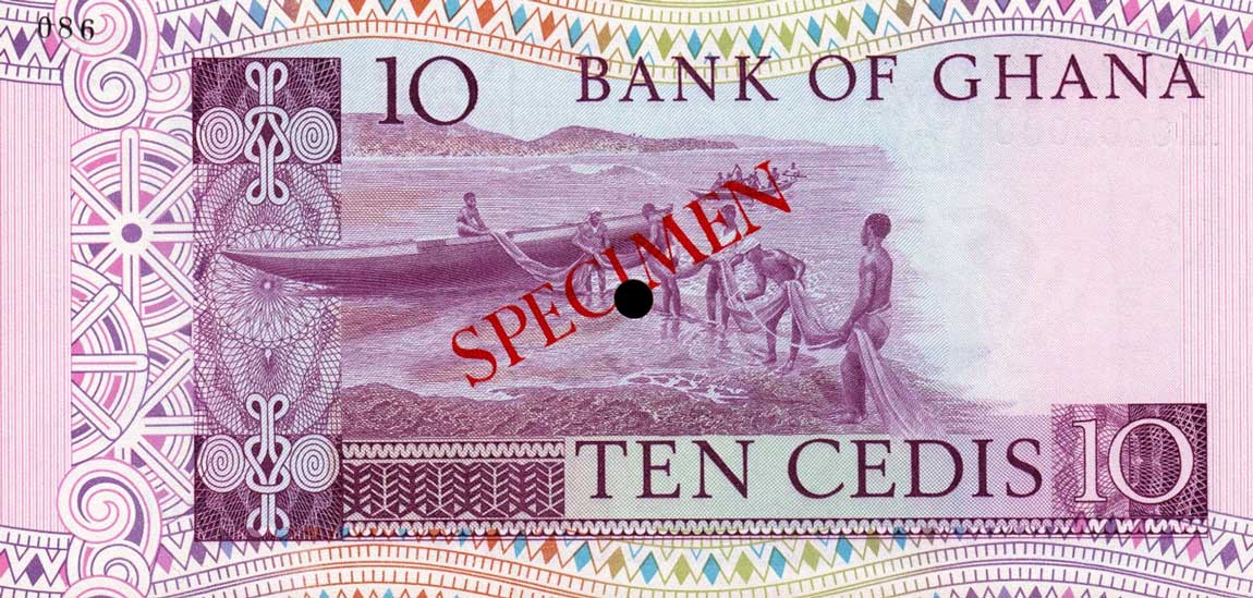 Back of Ghana p20s: 10 Cedis from 1979