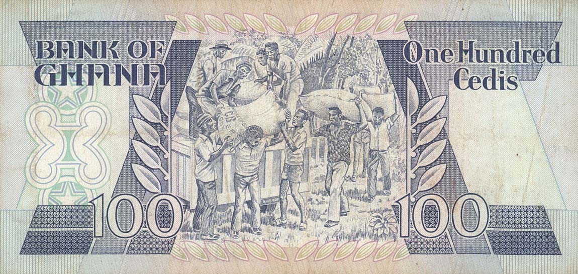 Back of Ghana p26a: 100 Cedis from 1983