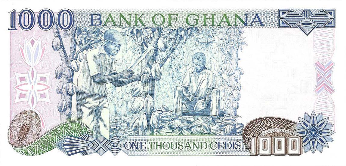 Back of Ghana p29a: 1000 Cedis from 1991