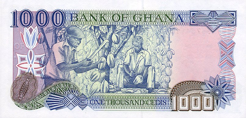 Back of Ghana p32a: 1000 Cedis from 1996