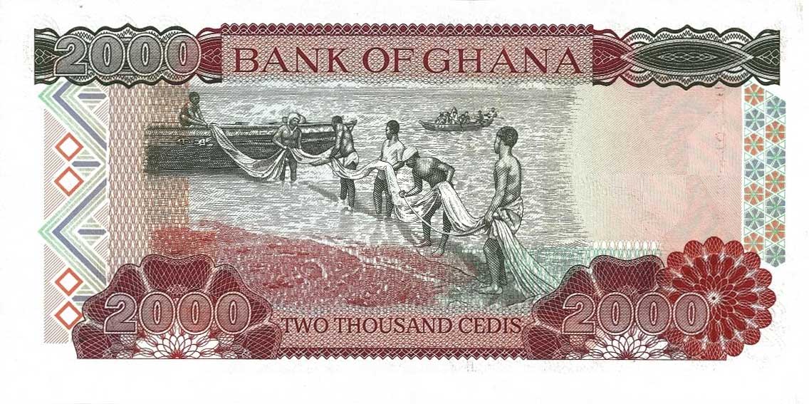 Back of Ghana p33b: 2000 Cedis from 1997