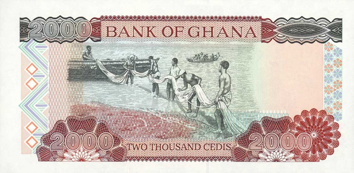 Back of Ghana p33e: 2000 Cedis from 2000