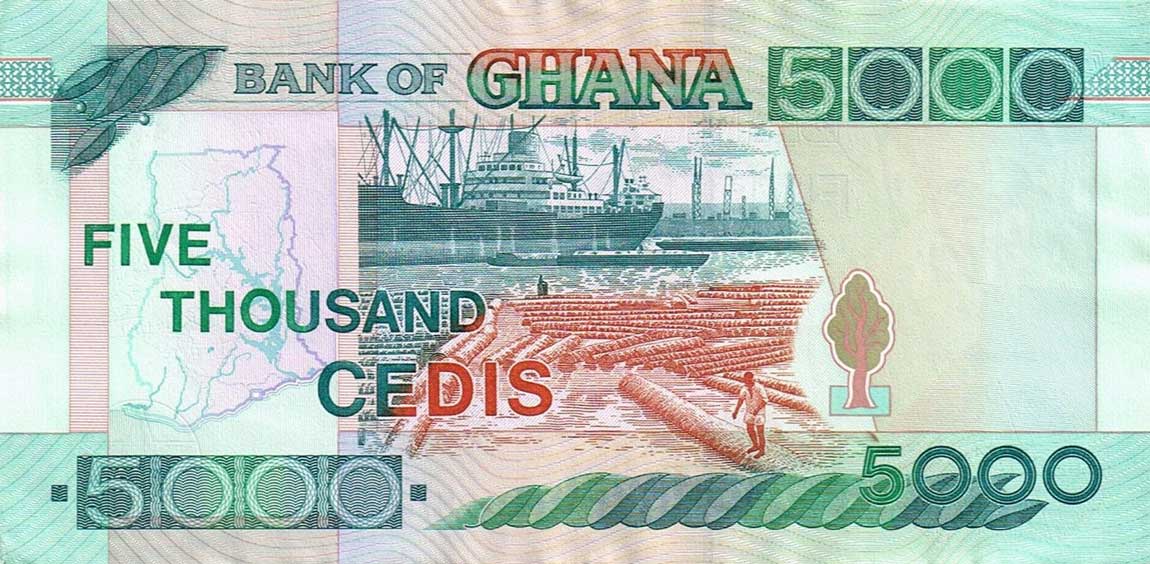 Back of Ghana p34f: 5000 Cedis from 2001