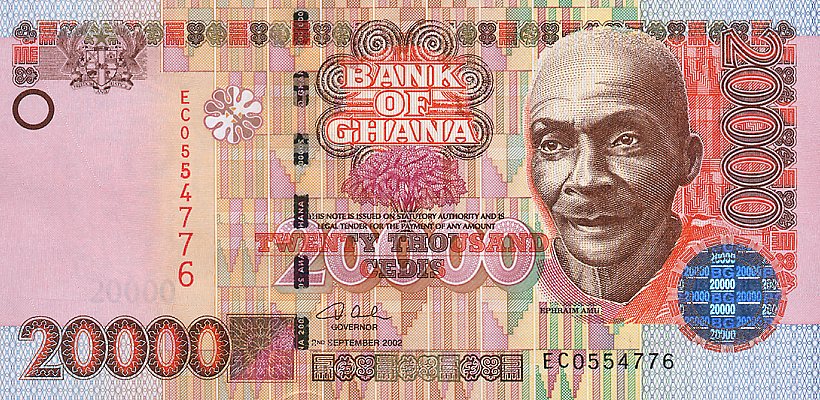 Front of Ghana p36a: 20000 Cedis from 2002