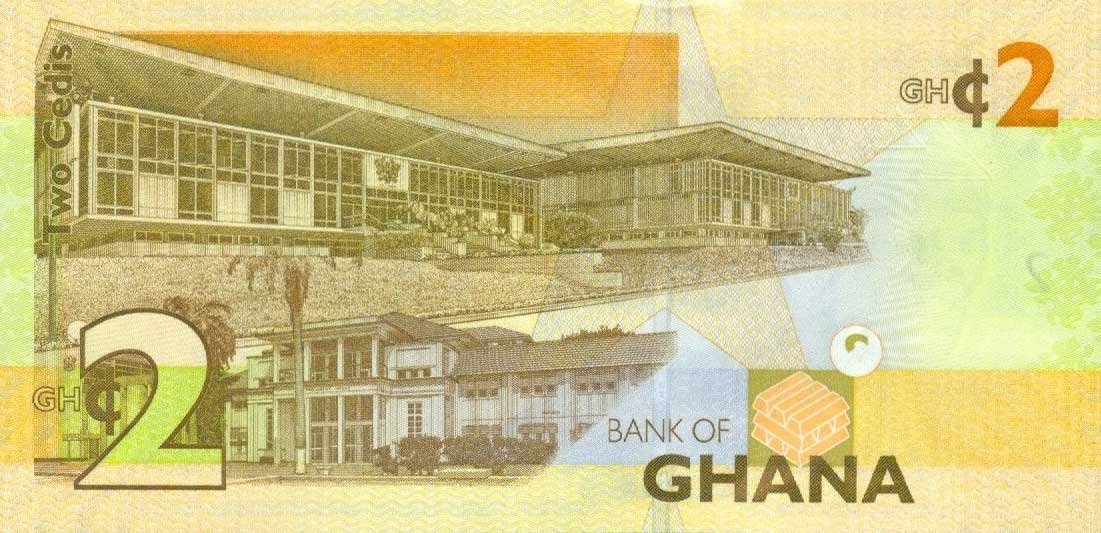 Back of Ghana p37Ab: 2 Cedis from 2013