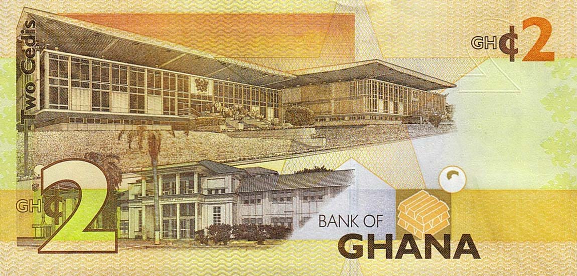 Back of Ghana p37Ad: 2 Cedis from 2015