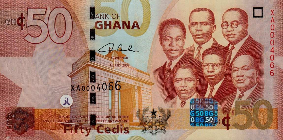 Front of Ghana p41a: 50 Cedis from 2007