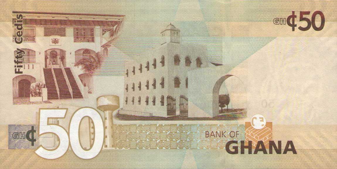 Back of Ghana p41b: 50 Cedis from 2010