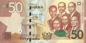 p42a from Ghana: 50 Cedis from 2012 p42a from Ghana: 50 Cedis from 2012
