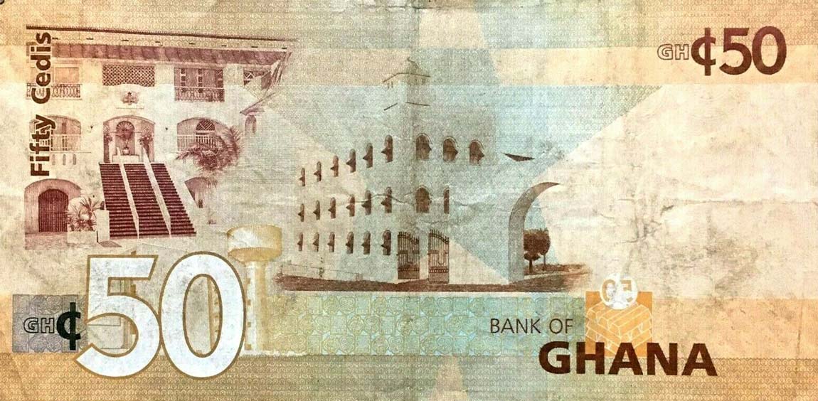 Back of Ghana p42e: 50 Cedis from 2017